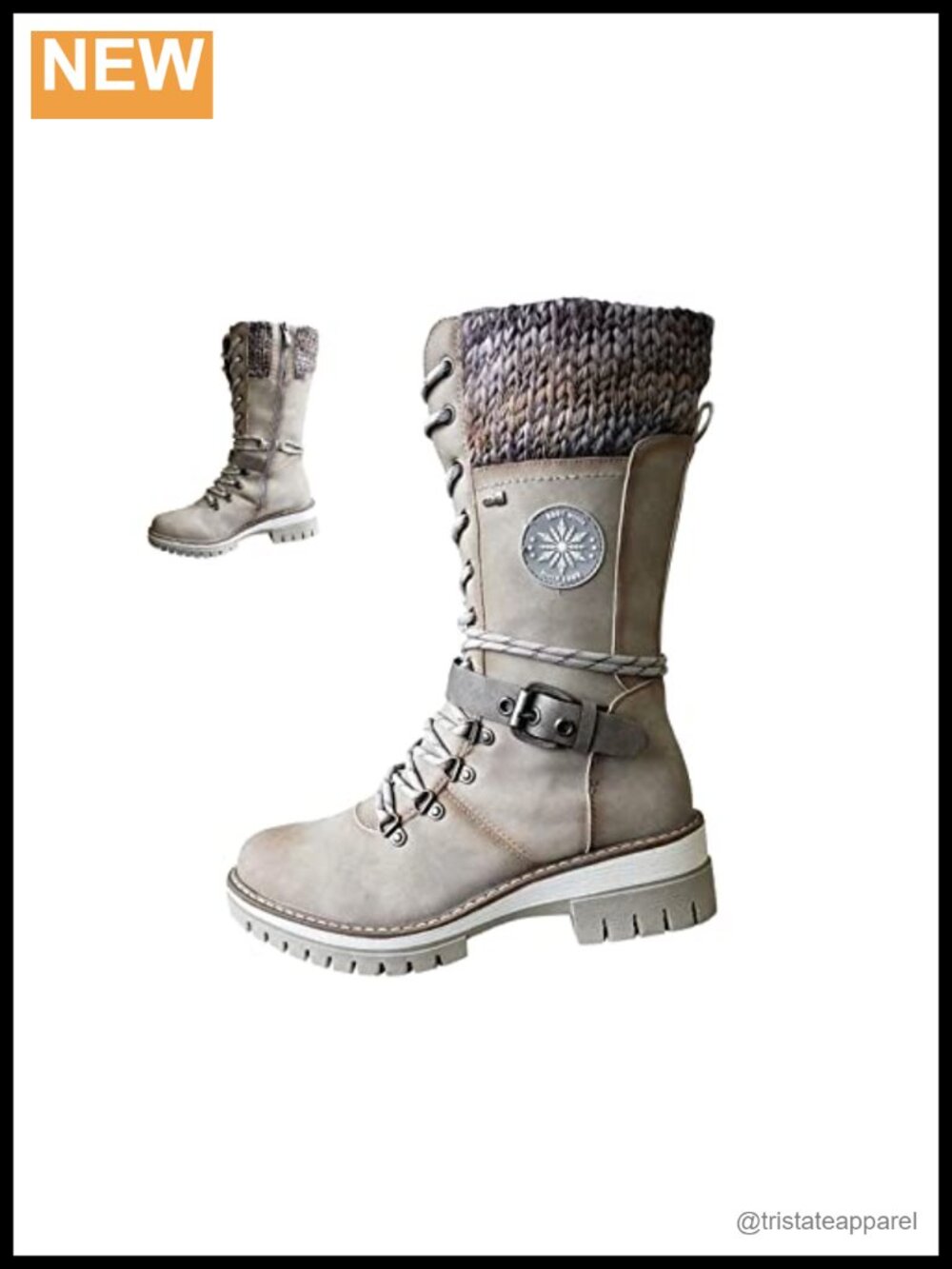 Women's Mid-Calf Snow Boots Waterproof Winter Warm Faux Leather
